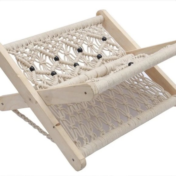 Macrame Rehal Religious Book Stand, 12x12 - Picture 3 of 6